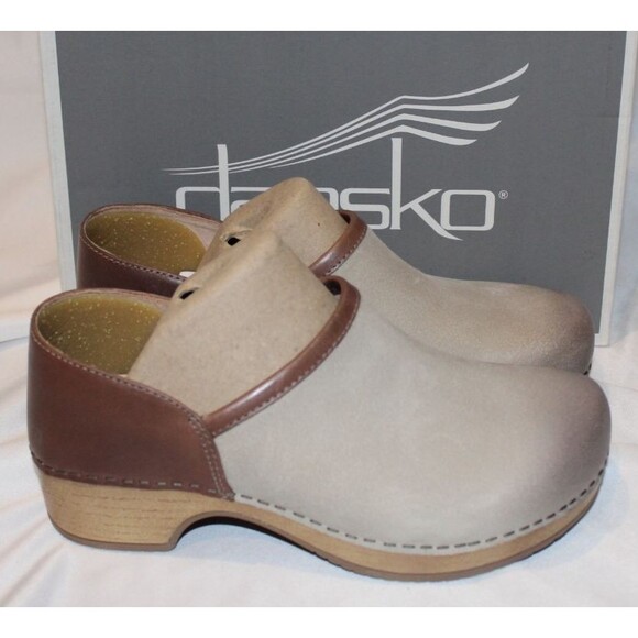 DANSKO WOMEN'S BRENNA BURNISHED SUEDE SLIP ON CLOGS EU 36 US 5.5-6 NIB - Picture 1 of 6